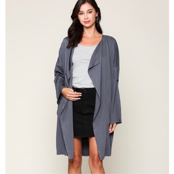 💝Boutique~🧥Easy Fit Mid Length Lightweight Coat - Picture 2 of 3